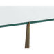 Juliane 47 X 24 inch Clear / Antique Brass Coffee Table